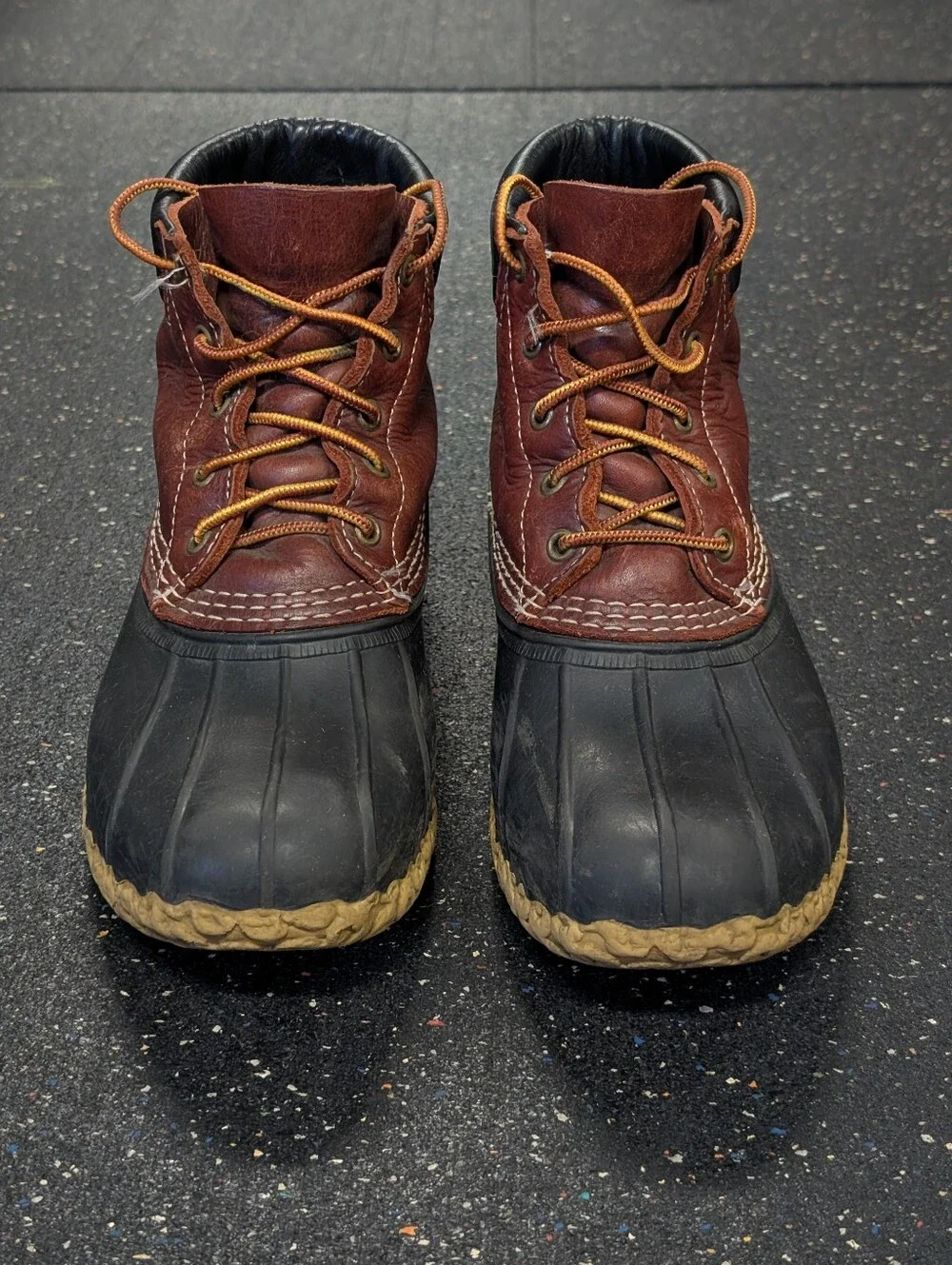 Bean Boots by LL Bean Waterproof Duck Boots Shoes Mens Size 8 Brown Lace Up